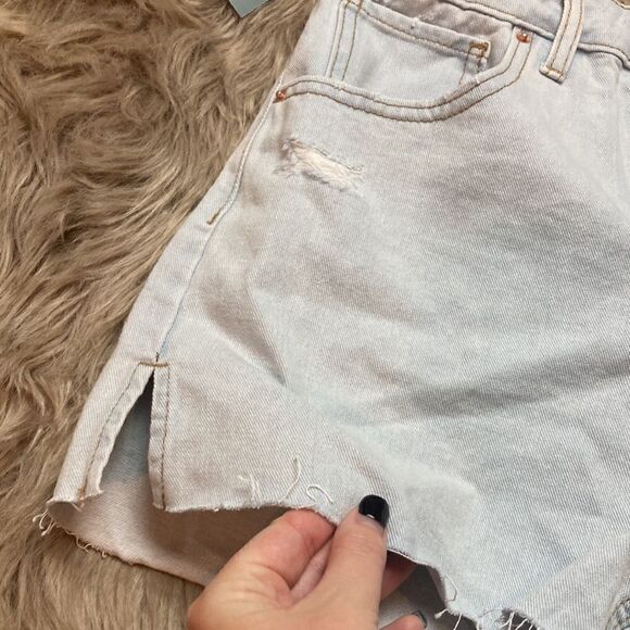 Women's High-Rise Cutoff Jean Shorts - Wild Fable™ light wash - Picture 4 of 12